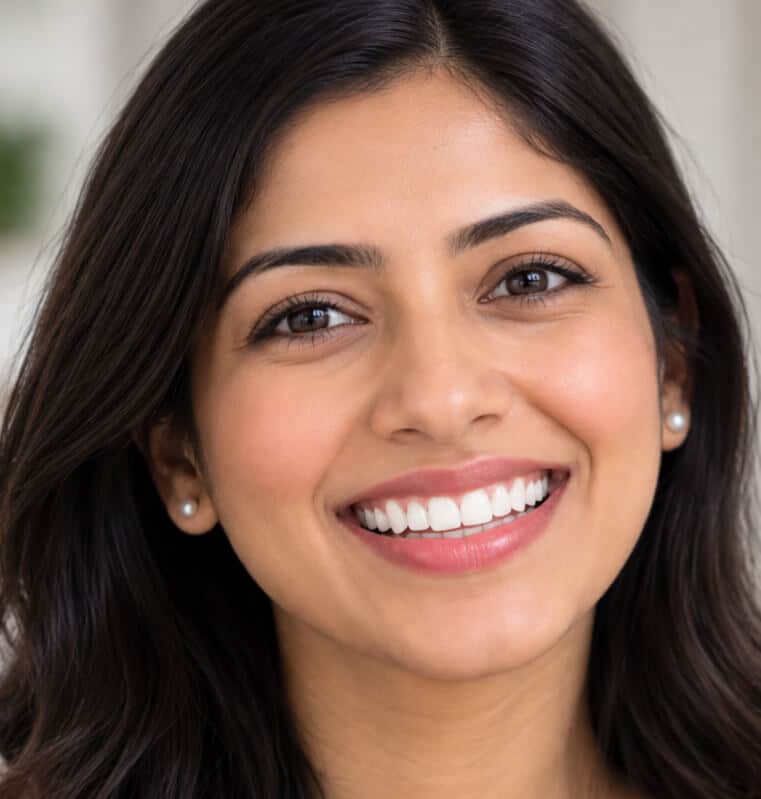 The same patient's smile after a smile makeover