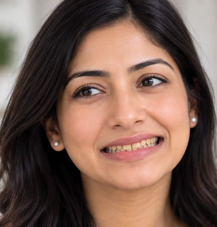 Patient's smile before treatment